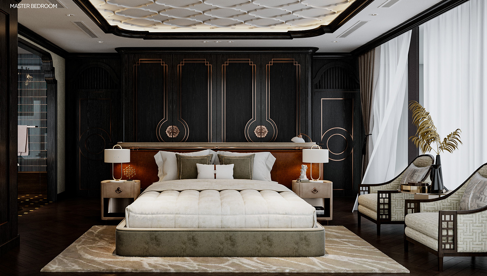 Nội thất phòng ngủ siêu sang Noble Crystal Tây Hồ